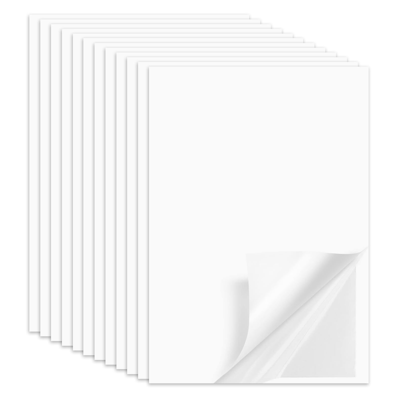 Double Sided Adhesive Sheets, 12 Pcs A4 Clear Self-Adhesive Sticky Craft Tape Sheet for Crafts DIY Arts Photo Albums Making