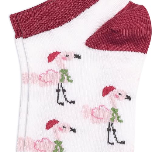 Image of Mint & Oak Low Cut Ankle Women Socks, Christmas Gift Quirky Socks For Friends, Cute Funky Socks, Christmas Secret Santa Gifts For Women