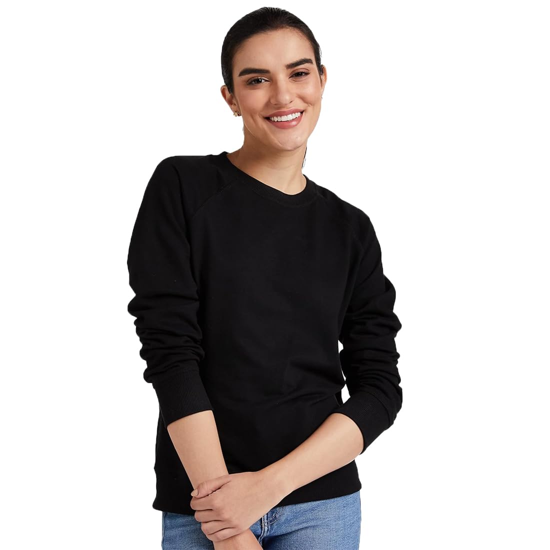 swanker Womens Round Neck Fullsleeve Black Sweatshirt-picture-56