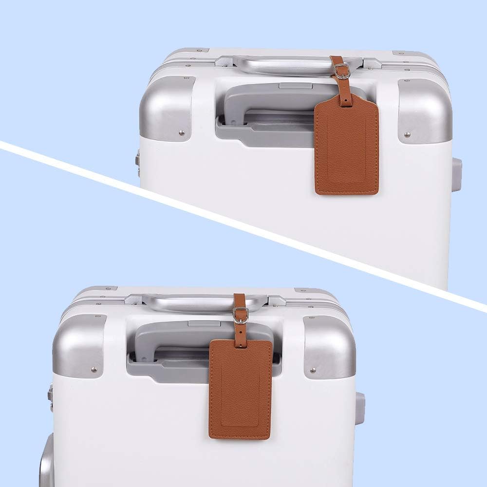 La Tag，Leather Identifiers Travel Tags for Suitcase, Bag