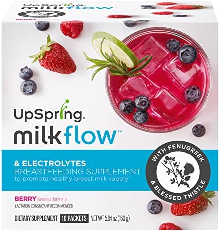 Amazon.com: Upspring Milkflow Electrolyte Breastfeeding Supplement Drink  Mix With Fenugreek | Berry Flavor | Lactation Supplement To Promote Healthy  Breast Milk Supply & Restore Electrolytes* | 16 Drink Mixes : Grocery &  Gourmet Food