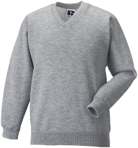 Russell Europe V-Neck Sweatshirt Light Oxford XL
