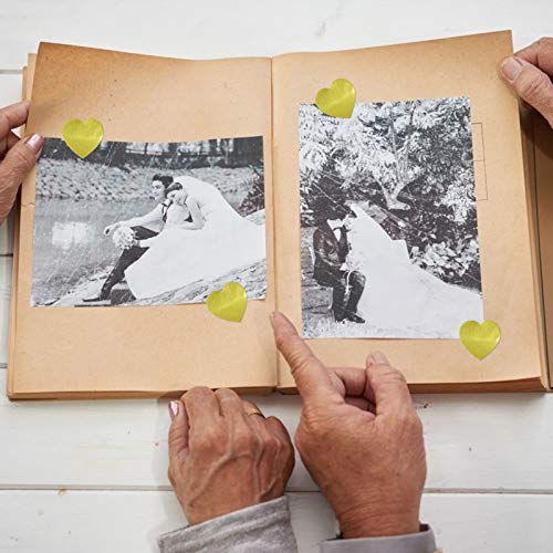 Matogle 1000 stuks gouden hartvormige stickers, zelfklevende hartvormige stickers, prachtige hartstickers, perfecte… - Afbeelding 5