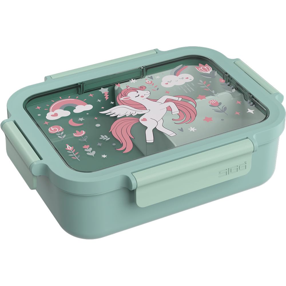 Sigg - NIMO Kids Set Uniflower - Inner Tray & Leakproof Snack Box - Microwave & Dishwasher Safe - BPA-Free - Lightweight - for School & Leisure - 800ML