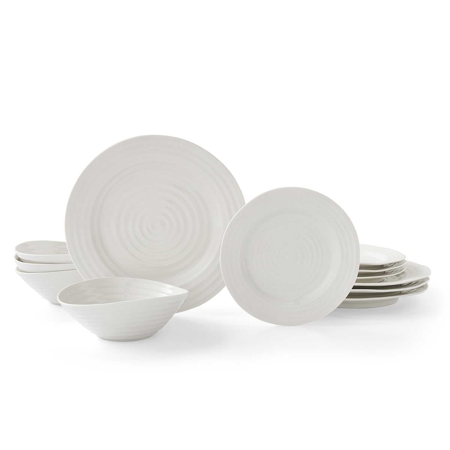 Sophie Conran for Portmeirion Dinner Set, Porcelain, White, 27.9 x 27.9 x 2.5 cm