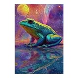 Rompecabezas para Adultos 1000pcs(38x26cm) Cosmic Frog Reflection Rompecabezas para Adultos Juego De Ingenio Regalo De Cumpleaños Desafío Educativo 1000pcs(38x26cm)