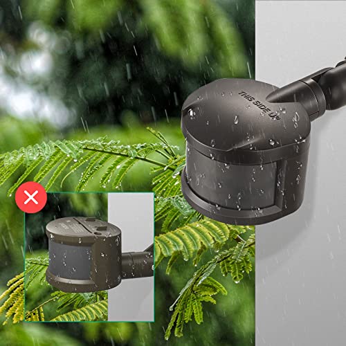 Edishine Motion Sensor, Automatic Dusk To Dawn, 120V Ac Motion Pir Sensor, Adjustable Delay Time & Detection Range, 180 Degree Replacement Motion Security Floodlight Sensor, Brown, Ul Listed #TOP5