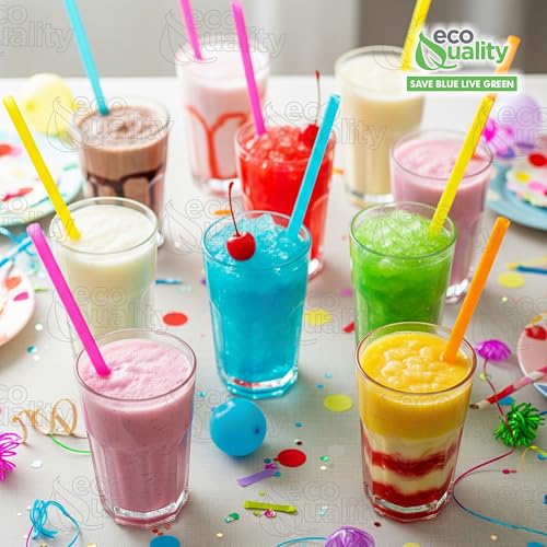 40 pitillos anchos para Bubble Tea coloridos desechables miniatura 6
