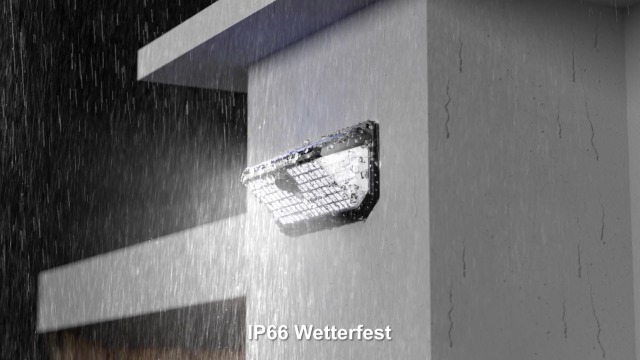 TECKNET Solarlampen für Außen mit Bewegungsmelder 416 LED, 2 Stück 300° Superhelle LED Solar Wandleuchte, IP66 wasserdichte Solarlampen Garten, Wand, und Outdoor Beleuchtung