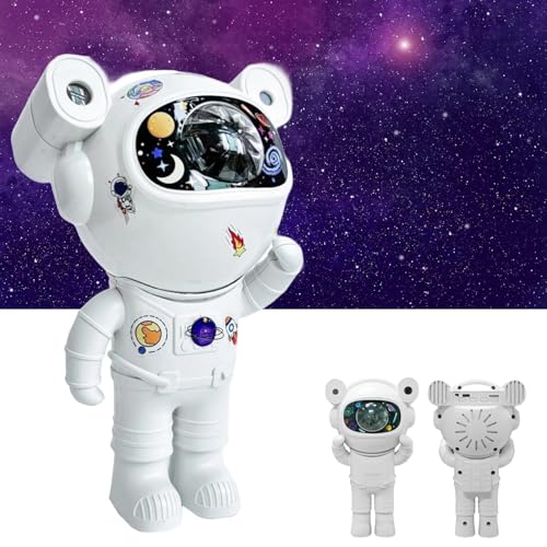 Image of Abs Astronaut (Speaker) Galaxy Projector Lamp with Inbuilt Bluetooth Speaker Robot Star Sky Space Night Light with Remote 360 Adjustable for Home, Gifts, Baby, Gaming Room and Dance Party, Led