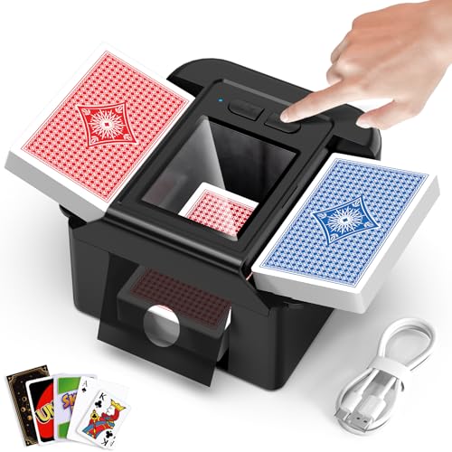 Card Shuffler 2 Deck Automatic, Rechargeable with Dual Mode