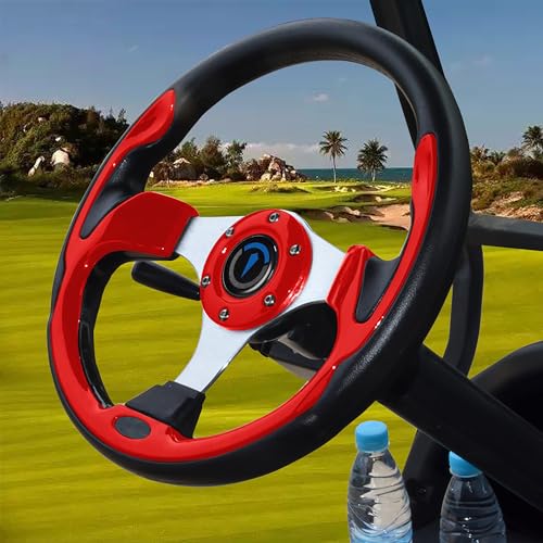 Jaxpare Red Golf Cart Steering Wheel