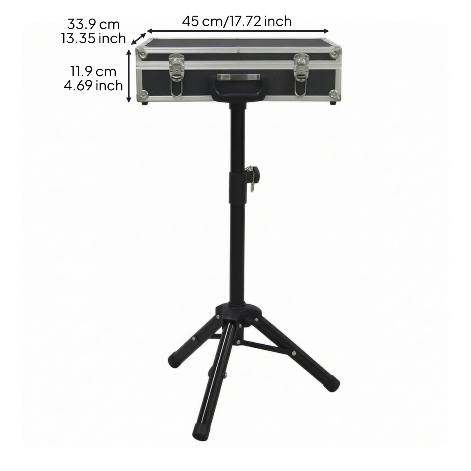 Piattaforma Palco Pieghevole Tavolo da Esibizione Portatile Tavolino da Performance Banco da Presentazione con Base Treppiede E Maniglia Valigetta | Portatile, Tavolo del prestigiatore con Treppiede, Pieghevole, per Spettacoli Teatrali, Prestigiatori