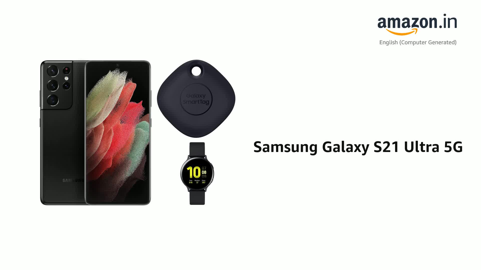 Samsung Galaxy S21 Ultra 5G (16GB, 512GB, Black) + Galaxy Active