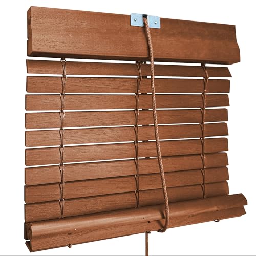 Persiana Alicantina Exterior/Persiana de Madera Exterior Enrollable. Contactaremos para su Ajuste sin Cargo. Medida Ancho X Alto Color: Avellana. Medidas: 186cm x 120cm