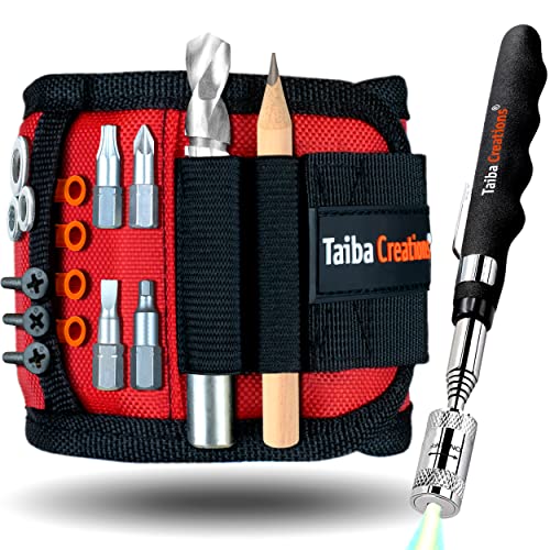 Regalos para hombres, pulsera magnética artesano que incluye barra magnética y lápiz para sujetar tornillos y clavos, ideas de regalos para el Día del Padre, Día del Hombre, cumpleaños,Papa