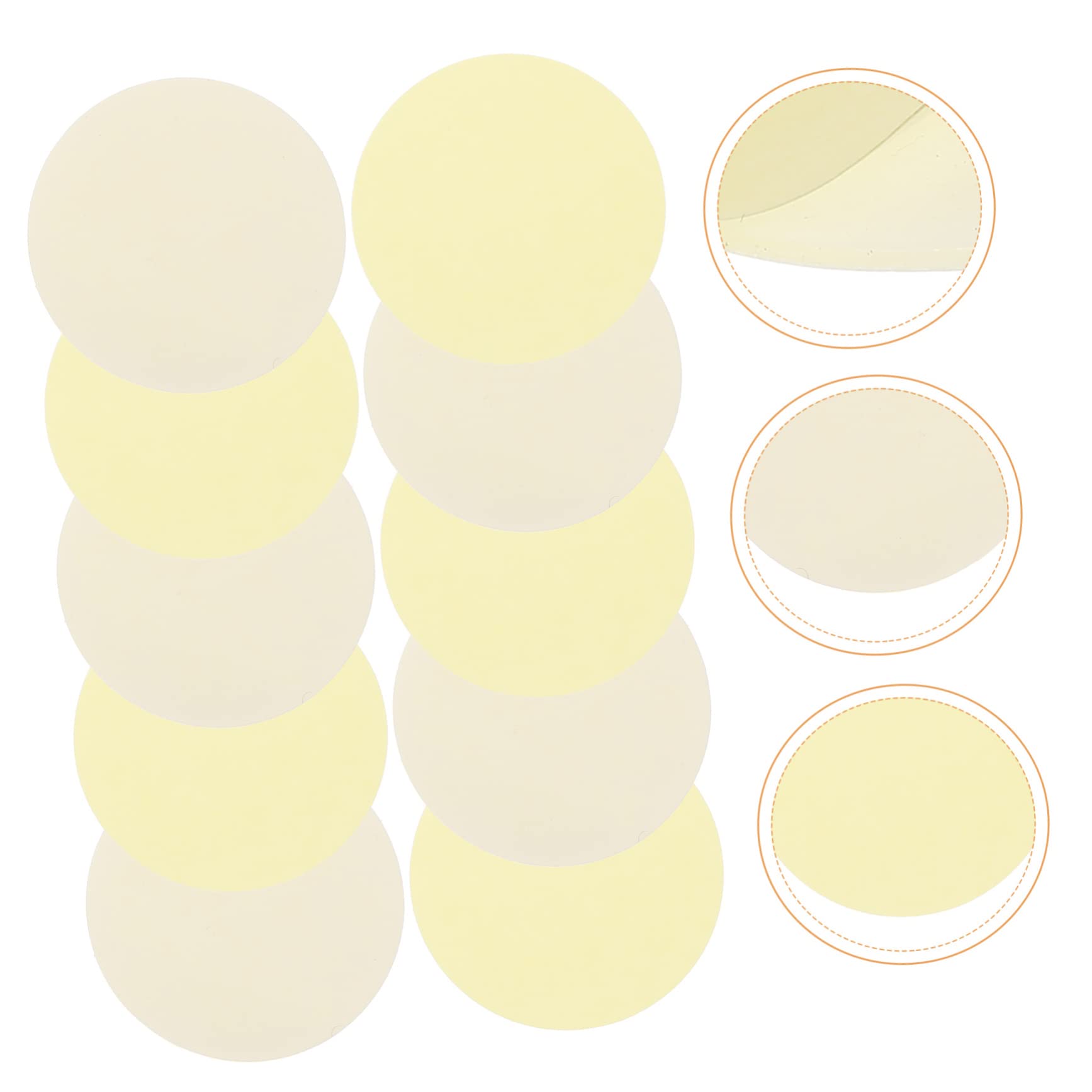 jojofuny 5 Set Little Yellow Base Film Nastro Tondo Biadesivo Autoadesivo Nastro Biadesivo Rotondo Autoadesivo Per La Casa Acrilico Transparent 24 Pezzi*5