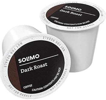Amazon Brand - 100 Ct. Solimo Dark Roast Coffee Pods, Compatible with Keurig 2.0 K-Cup Brewers