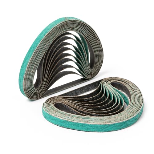 Bande abrasive 0.95x33cm zirconium grain 60 pour polissage des métaux sans encrassement