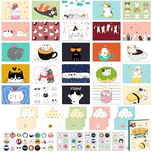50 Pack Blank Cat Cards