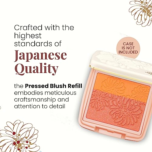 Paul & Joe Pressed Blush Palette Refill Only, Case Sold Separately, Oil-Absorbing Blush Powder, Bi-Color Face Blushes with Fitting Veil Powder, Yellow and Light Orange, 10 Tropical Mimosa, 0.17 oz - Thumbnail 4