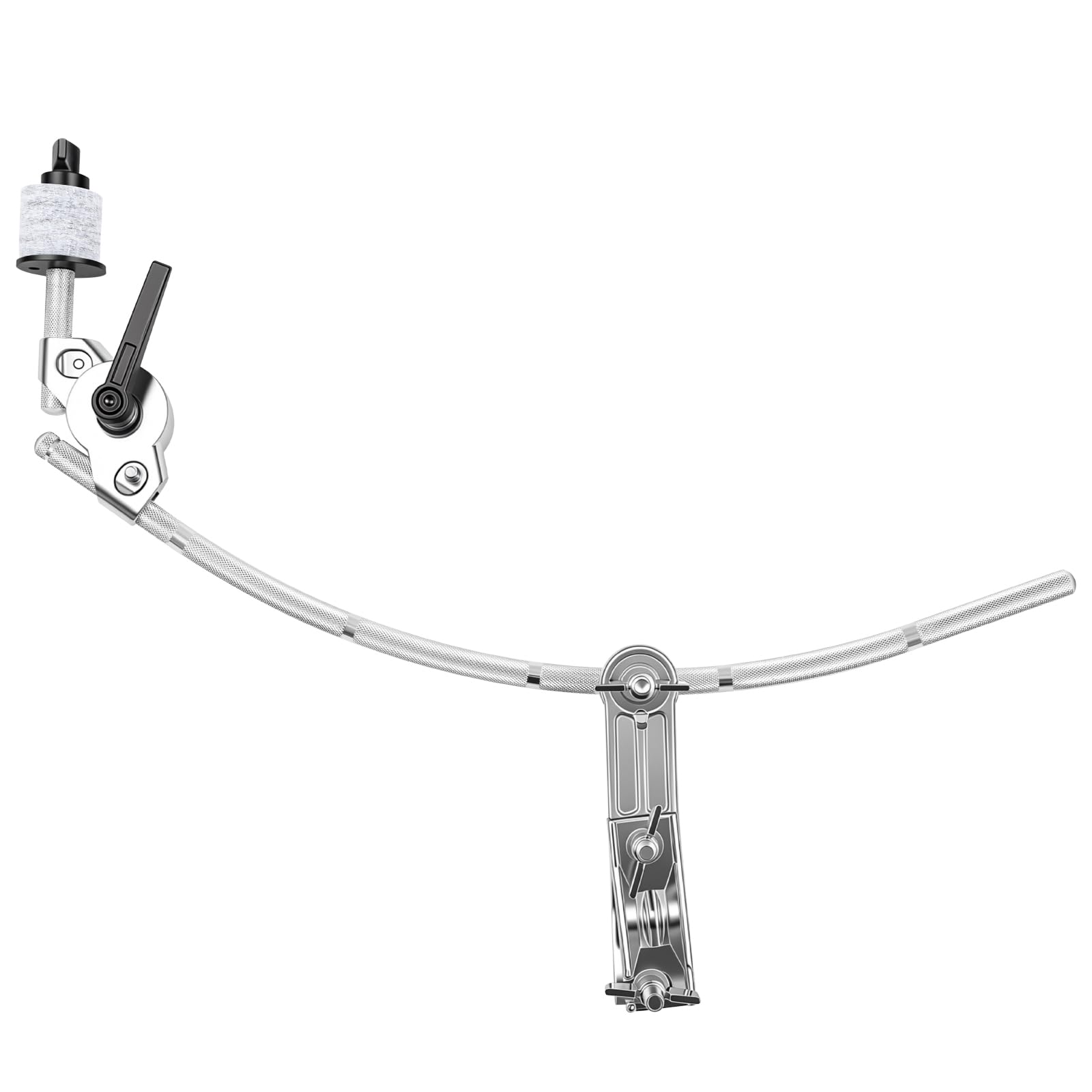 Cymbal Holder Flexible Cymbal Arm with Clamp Movable Top 360° Extension Mounting Clip Ratchet Handle Mounting Accessory Suitable for Splash Crackling Crash and Effects Cymbals