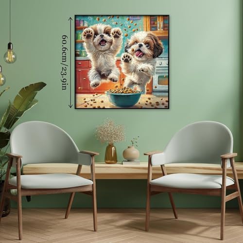 PICKFORU Shih Tzu Snack Time Puzzles for Adults 1000 Pieces, Funny Dog Kitchen Jigsaw Puzzle, Challenging Difficult Unique Cute Puppy Theme as Wall Decor by PICKFORU - Image 9