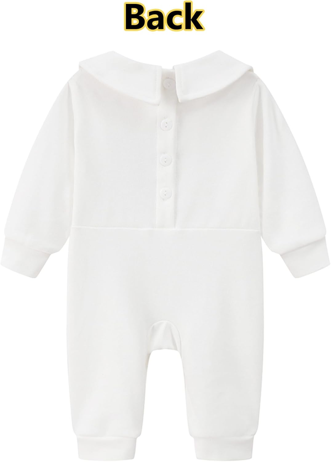 Baby Boy Girl Baptism Outfit Infant Christening Outfit with Shoes & Socks 5Pcs - Image 2