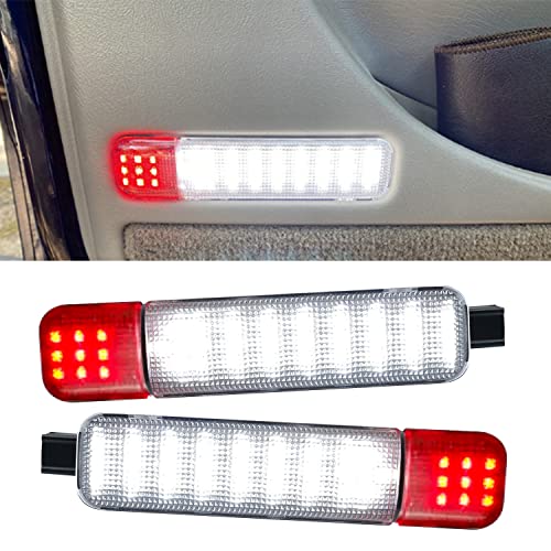 GZZTORES Led Doors Light Courtesy Lights Compatible with Chevy Silverado GMC C/K,Sierra 1500 2500 3500, Suburban, Avalanche, Hum-mer H2 Yukon Car Interior Doors Panel Lighting