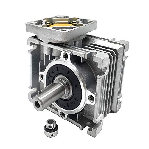 NMRV-030 Speed Reducer Ratio 80:1 Worm Gear High Torque Gearbox Reducer for NEMA23 Stepper/Servo Motor