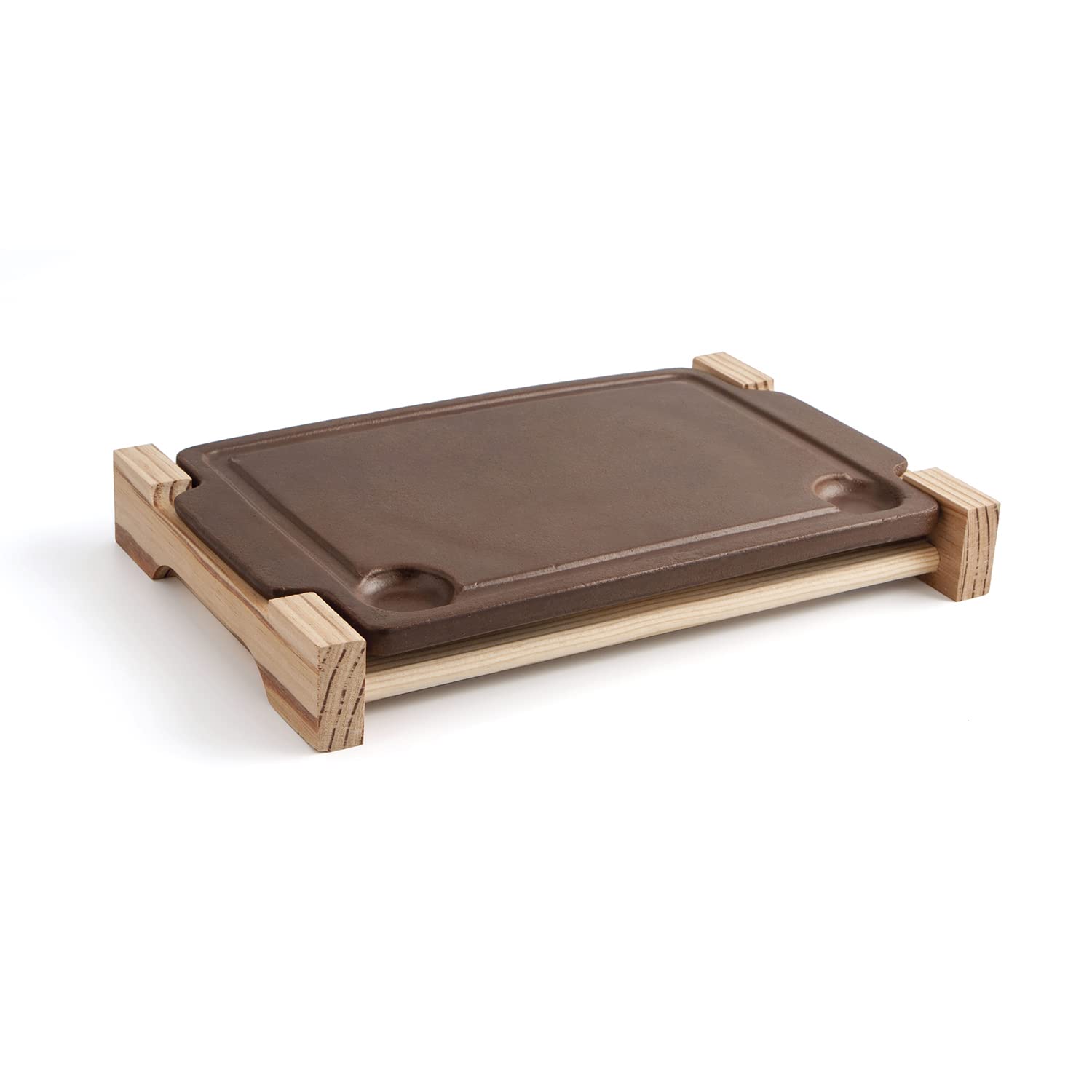 ANAFLOR BARRO ANAFLOR - Piedra Asar Con Soporte 36,5X24Cm