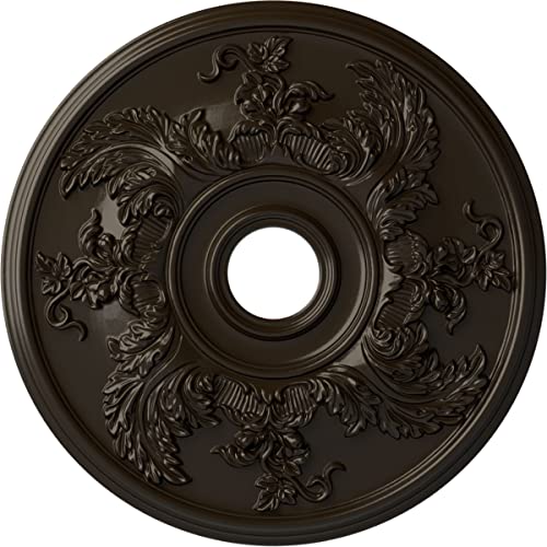 Ekena Millwork CM23ACSHF 23 OD x 4 5/8 ID x 1 7/8 P Acanthus Twist Ceiling Medallion fits Canopies up to 8 3/8, Stone Hearth