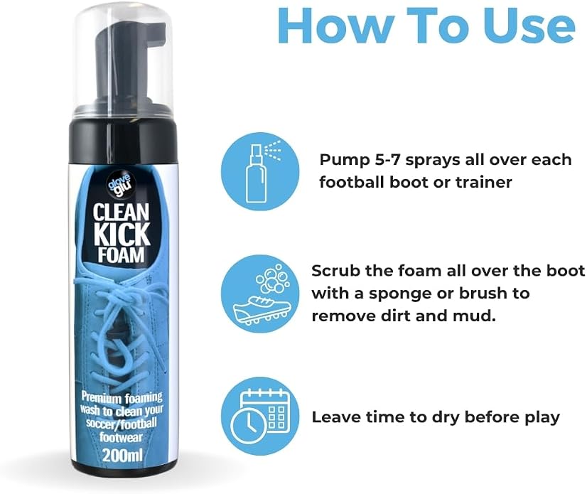 Guante Glu Clean Kick Foam para limpiar botas de fútbol miniatura 6