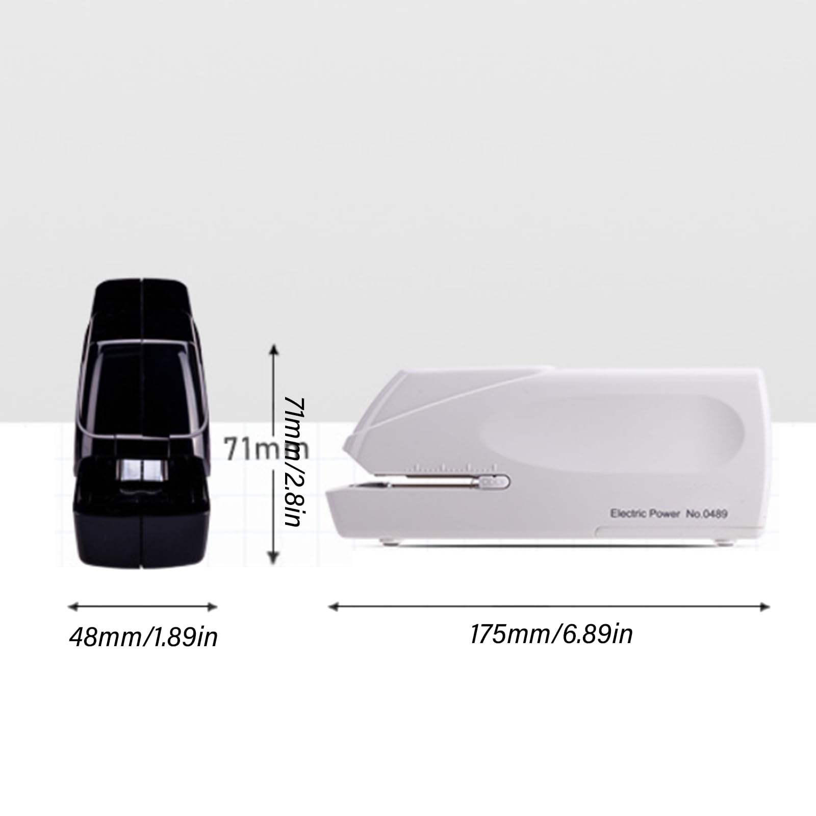 Cucitrice elettrica da ufficio portatile Adattatore con capacità 20 fogli o Cucitrice elettrica automatica da ufficio alimentata a batteria Bianca