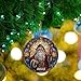Santa Claus Ornaments 2025 in Stained Glass Style,2025 Christmas Ornaments, Round Fun Acrylic Decoration Gifts (Santa Claus)