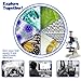 Metal Microscope for Kids - 100X 400X 1200X Beginner Microscopes kit with Led Light, Include 12PCS Sameple Prepared Slides, Science Educational Gift and Toy for Boy&Girl Birthday Halloween Christmas