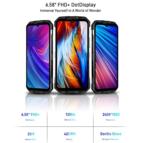 Doogee S100 Rugged Smartphone Unlocked 2023, Mtk Helio G99 20Gb+256Gb Android 12 Cell Phone, 108Mp + 20Mp Night Vision Camera, 6.58" Fhd+, 10800Mah 66W Charge, Dual Sim 4G Rugged Phone, Nfc Gps Otg Fm #TOP5