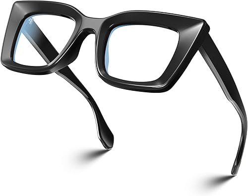 VISOONE Lentes con bloqueo de luz azul TR90 con bisagra de resorte, diseño de ojo de gato, antirreflejos, para mujer CALIDA