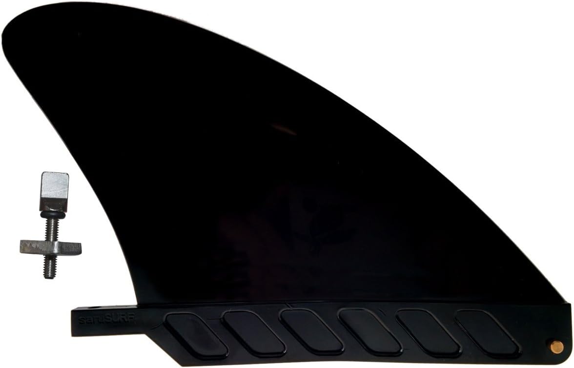 saruSURFUS Box Center Stubby fin Hard 4.6" for River SUP/Longboard/airSUP Black