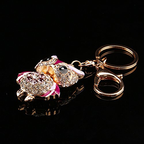 Yosoo Owl Cute Fashion Diamond Crystal Rhinestone Gold Charm Pendent Handbag Purse Bag Keyrings Key Ring Keychains #TOP6