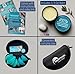 Dual Style Mixed Silicone Massage Cupping Therapy Set with Glide and Riptide Push Cups with All Natural Balm (4 Pack, Clear Teal Glide Cups)