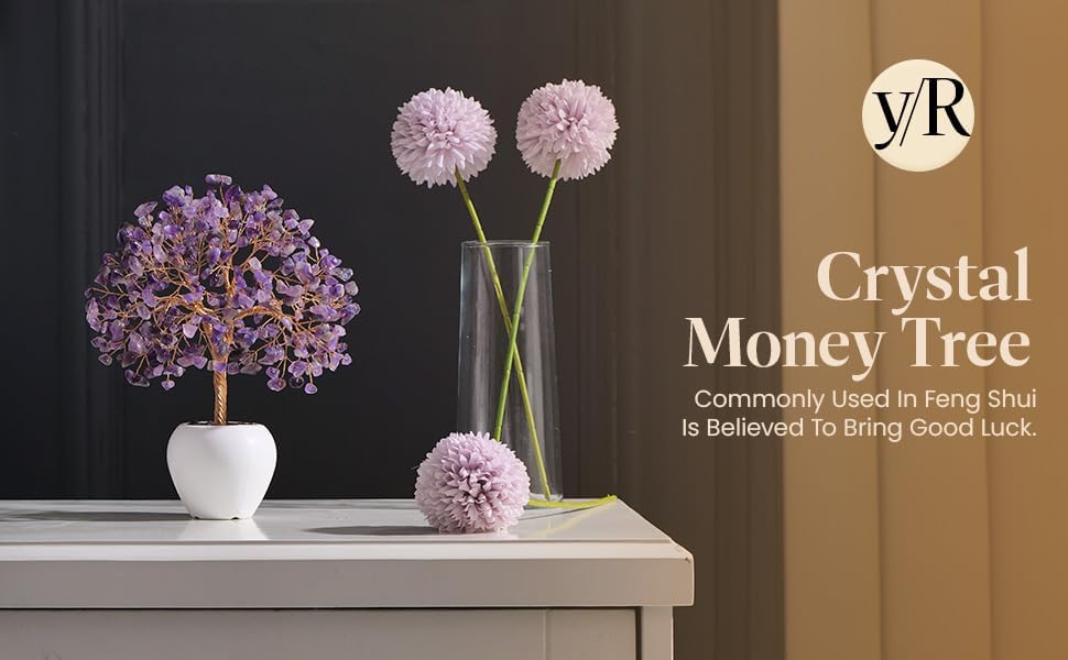 Miniatura 5 de YUVDIPR Árbol de cristal de amatista, cristales espirituales, decoración de meditación, cristales para la suerte, regalos de energía positiva,