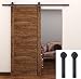 TCBunny 6.6 Feet Sliding Barn Door Hardware Set Superior Quality Track Kit Antique Style (Black)