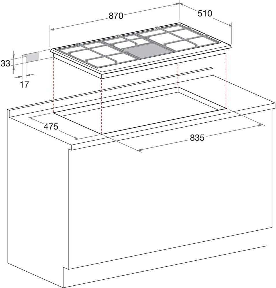 Hotpoint PHN 960MST (AV) R/HA piano cottura Incasso Gas Beige Hotpoint PHN 960MST (AV) R/HA piano cottura Incasso Gas Beige