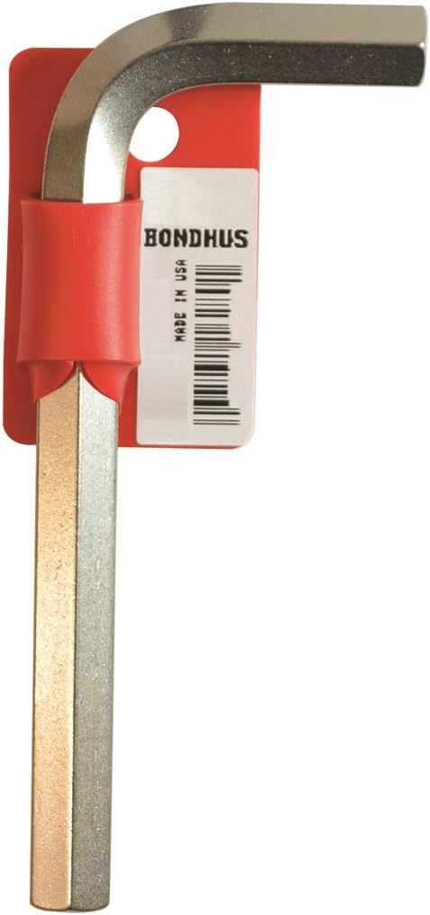 Bondhus 16288 19mm Hex Tip Key L-Wrench with BriteGuard Finish, Tagged and Barcoded, Short Arm