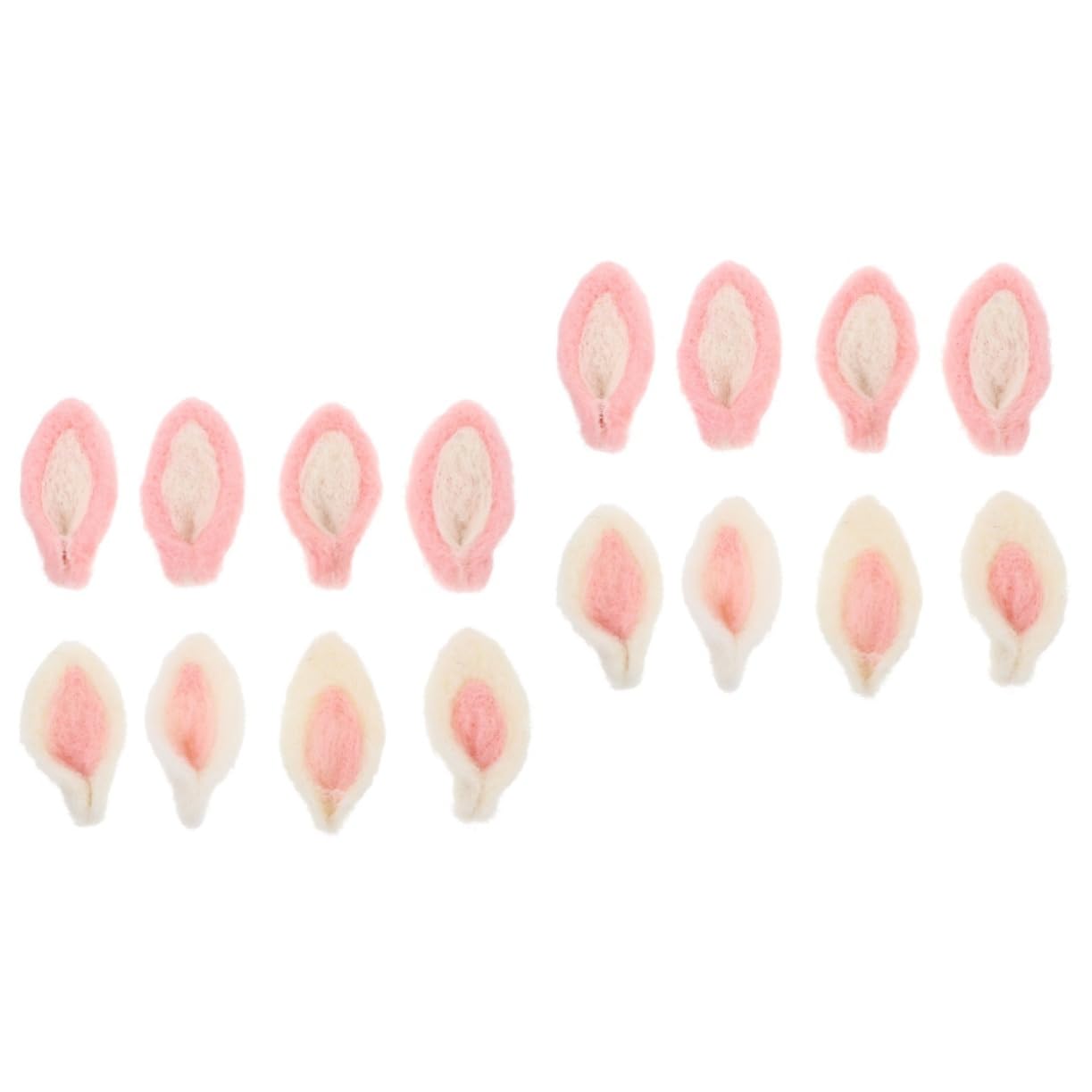 GLSTOY 2sets Cat Ears and Tail Set White Cat Ears Craft Pack DIY Felt Decorations for Children Craft Toys 8pcs*2