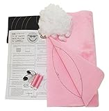 Haan Crafts Plush Happy Face Pillow Beginner/Kids Sewing Kit, Pink