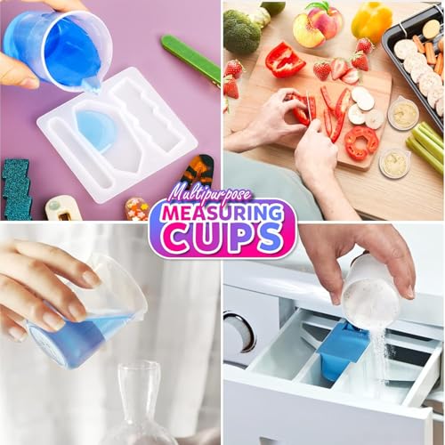 Set de 24 vasos medidores de resina 100 ml plástico miniatura 6