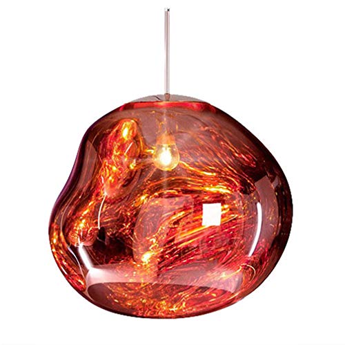 Chandelier lavas décoratif argenté en verre soufflé pour bar et corridor