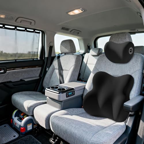 Coussin lombaire pour voiture mousse mémoire de forme appui-tête auto - 4
